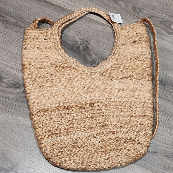 NWT Jute Sequinned Pineapple Medium Tote Crossbody Bag - Picture 8 of 11